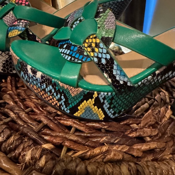 Green Multicolor Women's Shoes/heels - Picture 4 of 7